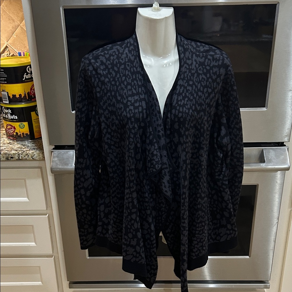 CC Black and Gray Animal Print Cardigan